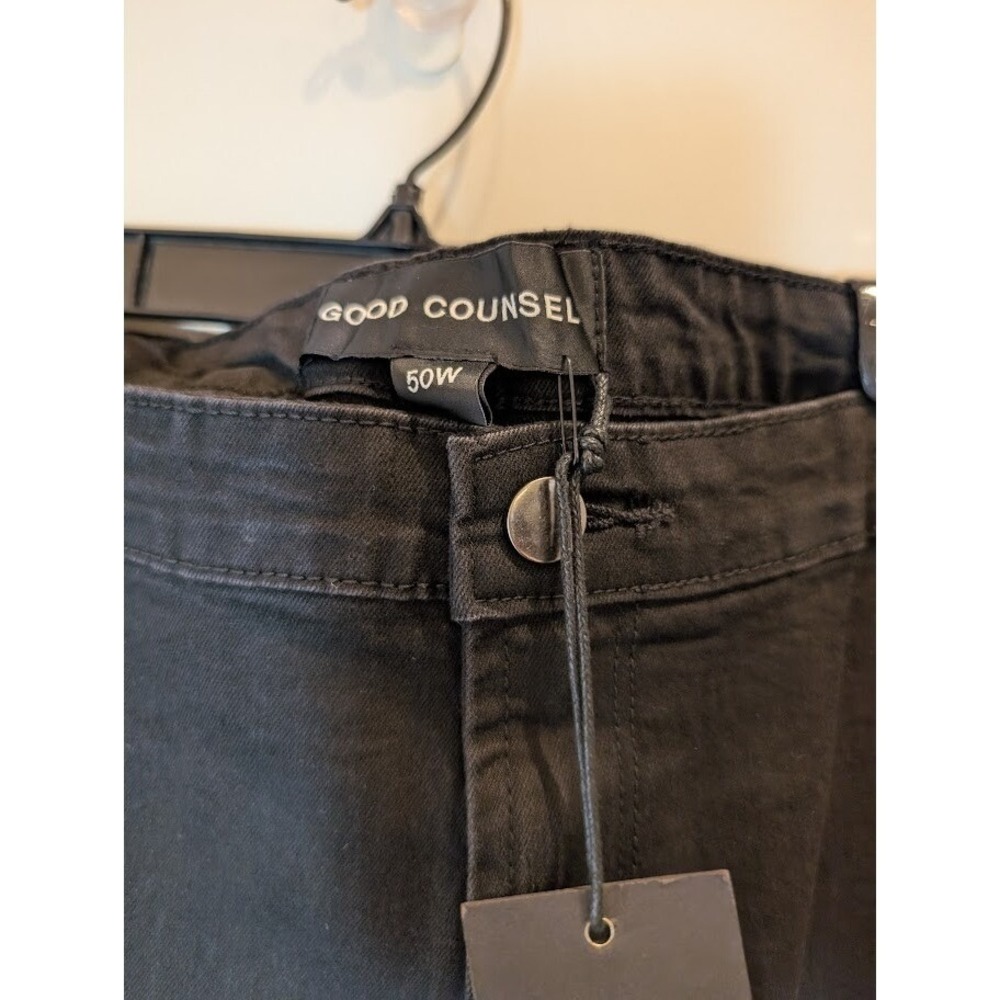 Mens Good Counsel Black Denim‎ Jeans Relaxed Casual Pants Mens Size 50x28 - Picture 2 of 8